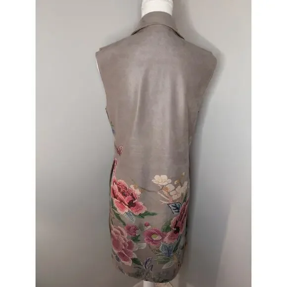 Anthropologie Solitaire floral boho LG sleeveless vest - Picture 6 of 10